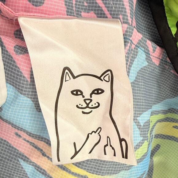 RIPNDIP Lord Nermal Cat Mushroom Psychedelic Windbreaker Hoodie Men's Sz Medium - Picture 8 of 10